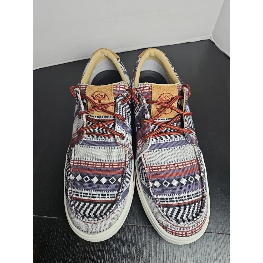 NEW Twisted X Hooey Loper MHYC025 Men Multicolor Lace Up Casual Shoes Size 9.5 M